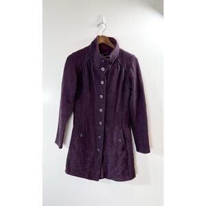 Kuhl Women’s Long Fleece Jacket Size S Purple Outdoorsy Active Hiking Cabincore